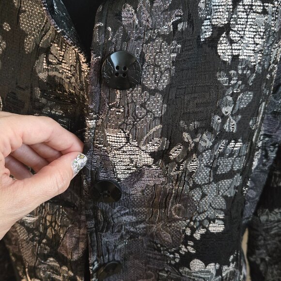 Chico's Size 2 Blazer - Purple/Black/Grey - Pre-owned - Picture 4 of 5